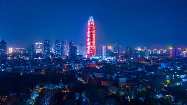 济南城市风光夜景