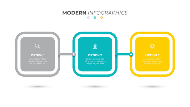三选项流程图创意设计模板