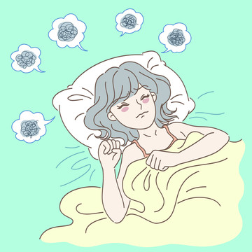 女人焦虑失眠插图