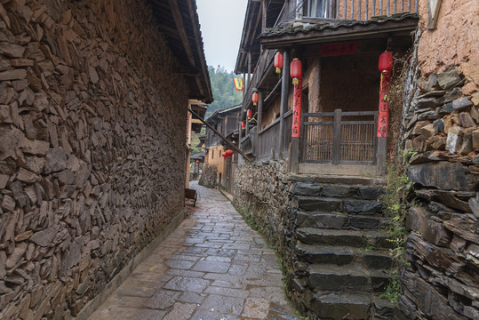 福建长汀丁屋岭古村落