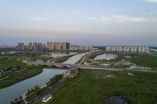 运河之都江苏省淮安市城市风光