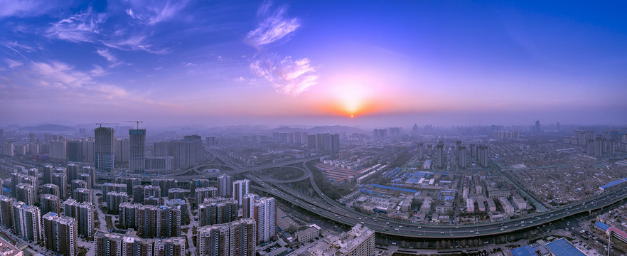 济南腊山立交桥全景宽幅大图