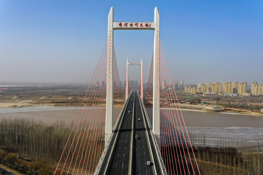 齐河黄河大桥正面图