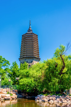 中国辽宁辽阳标志性建筑白塔