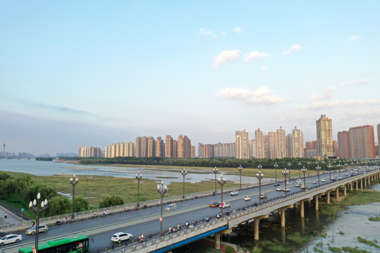 航拍洛阳城市风光