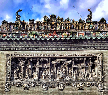 泰国庙宇的墙