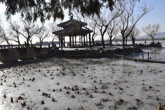 颐和园昆明湖冰景