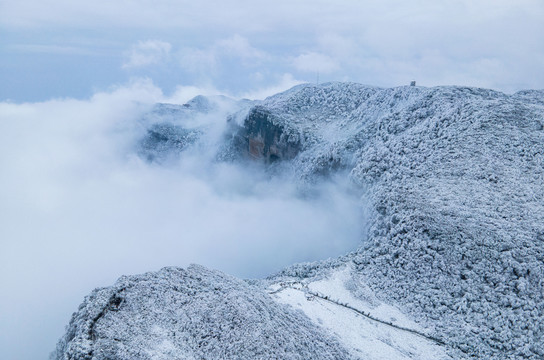 重庆金佛山雪白的童话世界