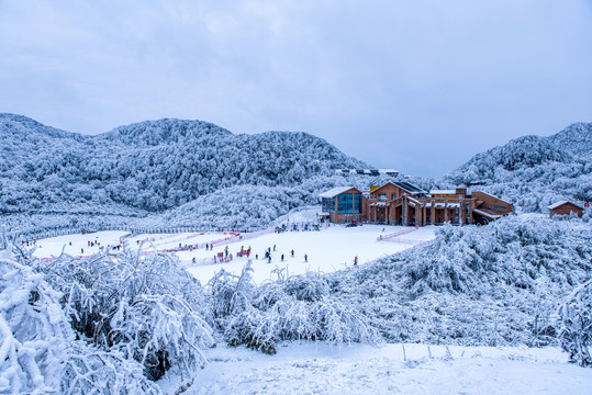 重庆金佛山雪白的童话世界