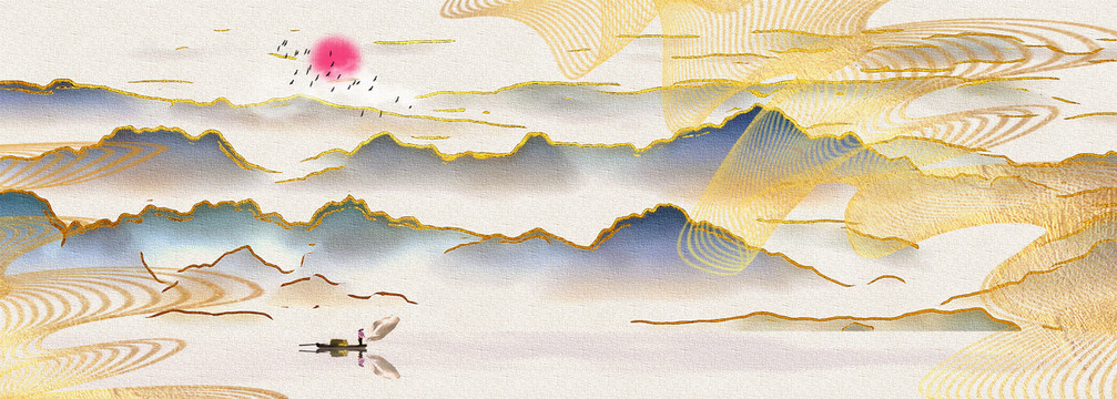 抽象山水