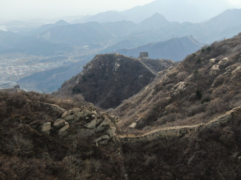 航拍河防口长城