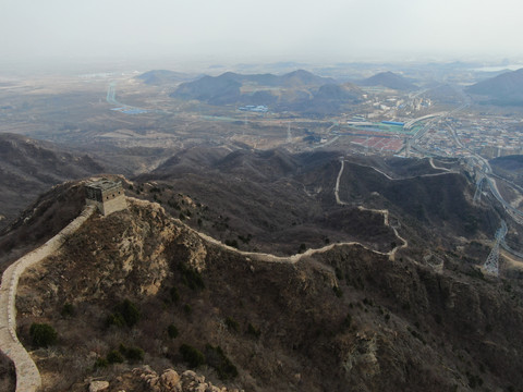 航拍河防口长城