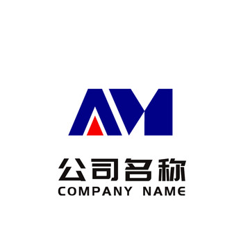 AM字母logo设计