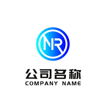 NR字母logo设计