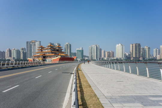 珠海海湾建筑景观天际线