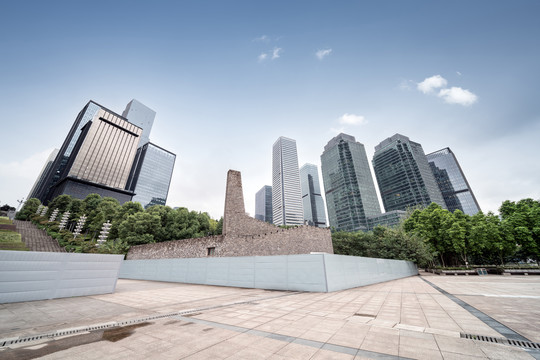重庆江北区金融中心的摩天大楼