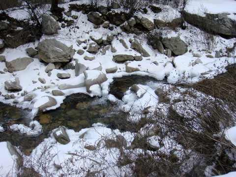 冰雪溪流