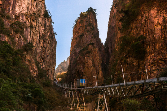 黄山西海地轨缆车