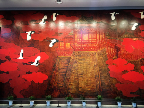 陕历博序厅东侧壁画