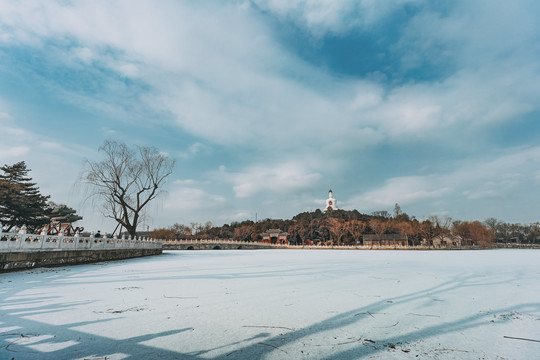 北海公园雪景