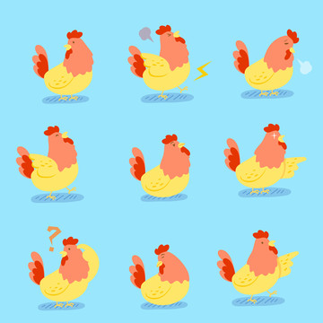 鸡创意设计插图