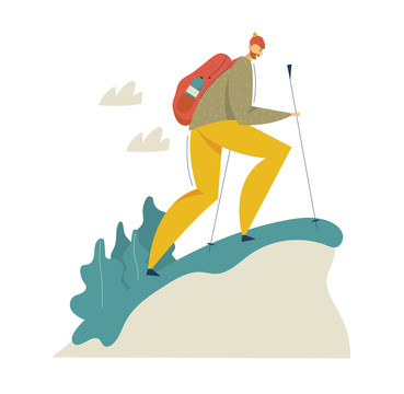 登山运动创意设计插图