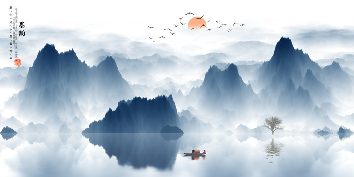 山水背景