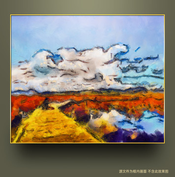 抽象风景油画
