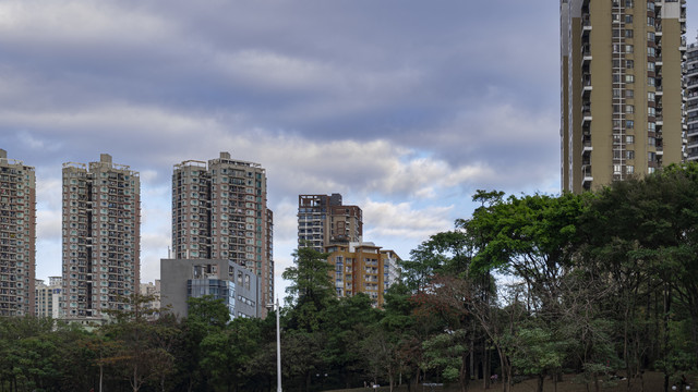 远眺深圳建筑