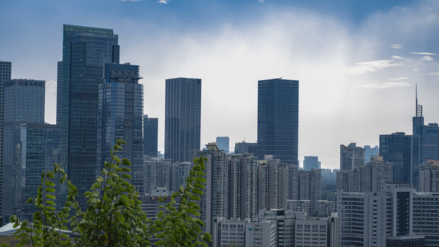 远眺深圳市中心建筑