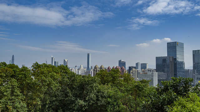 远眺深圳市中心建筑