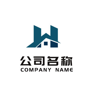 H字母房产logo设计