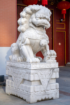 汉白玉狮子石雕