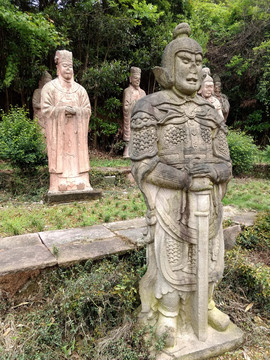 古代武将石像