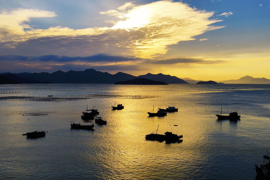 福建霞浦县落日