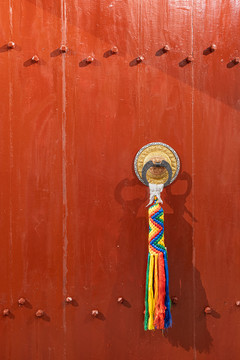 藏族民居门环