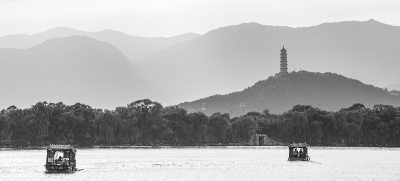 北京颐和园山水风光