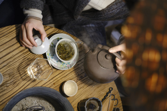 茶艺师泡茶