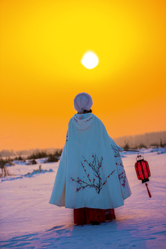 汉服雪景