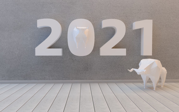 2021牛年立体数字墙
