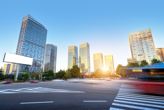 贵州贵阳城市高楼和道路