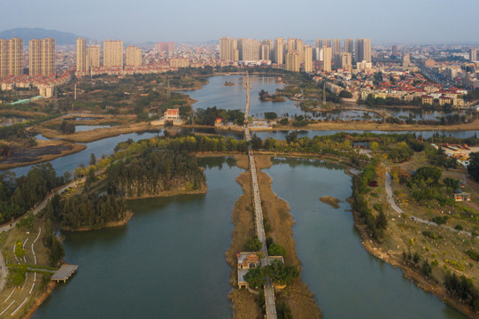 中国最长古石桥泉州安平桥航拍