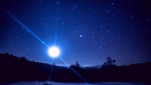 流星璀璨星空绚丽星星空梦幻素材