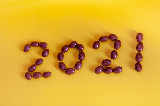 巧克力豆组合数字2021