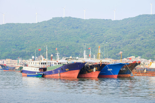阳江港码头渔船停泊