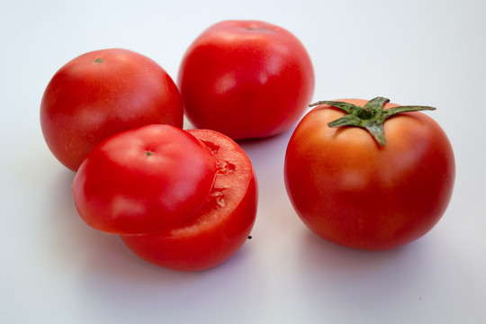 白底精美西红柿各种角度
