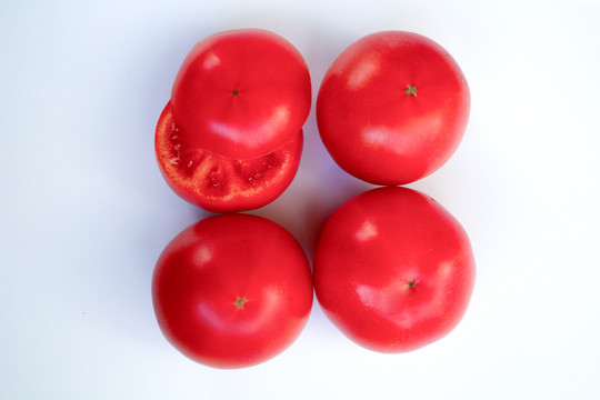 白底精美西红柿各种角度