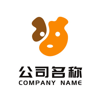 狗卡通简约logo