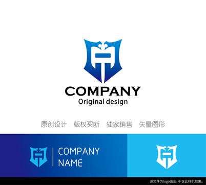 GA字母组合logo设计