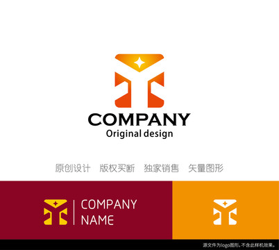 YX字母logo设计